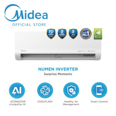แอร์ผนัง Midea NUMEN SERIES 18000 บีทียู อินเวอร์เตอร์ (ไม่รวมติดตั้ง)_2