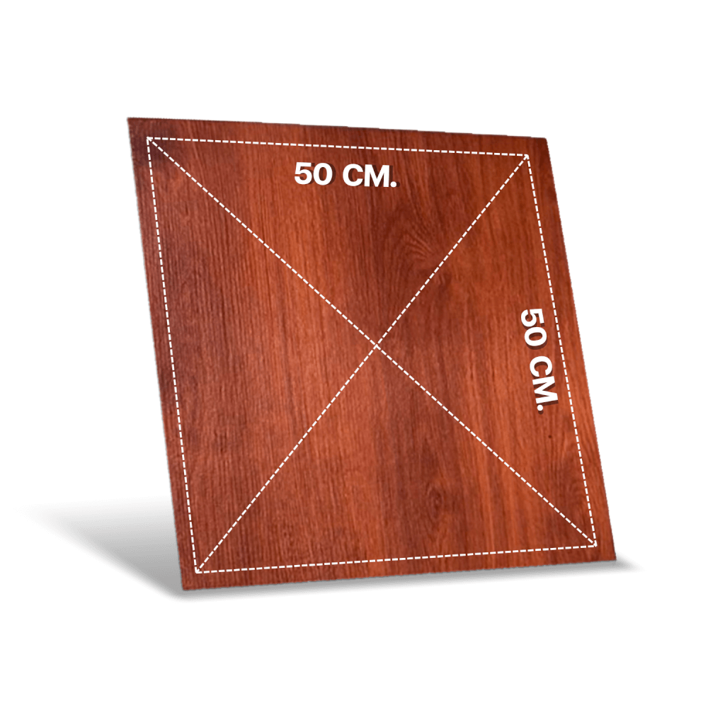 แผ่นยางปูพื้นลายไม้ HOMEFITTOOLS รุ่น W3 สีน้ำตาลทอง ขนาด 50×50ซม._0