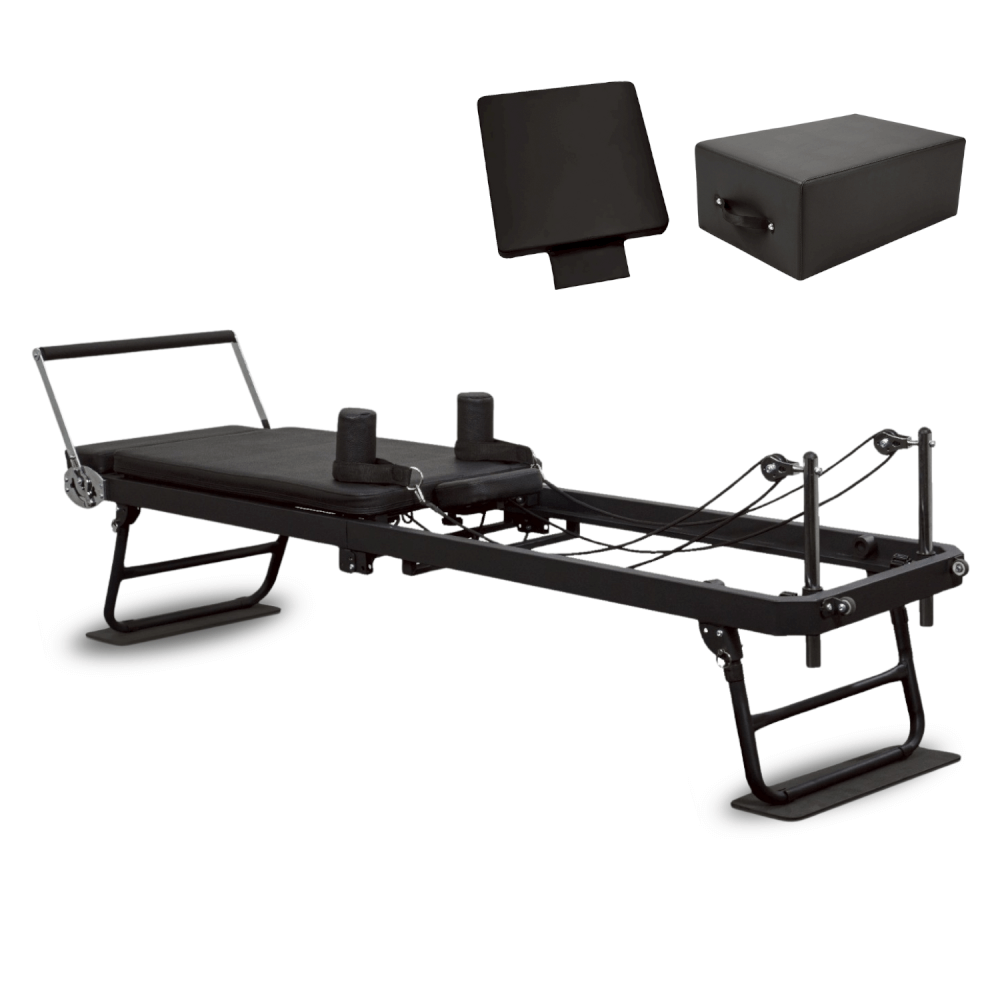 เครื่องพิลาทิส HOMEFITTOOLS PILATES REFORMER FOLDABLE รุ่น LITE สีดำ (รวมอุปกรณ์เสริม)