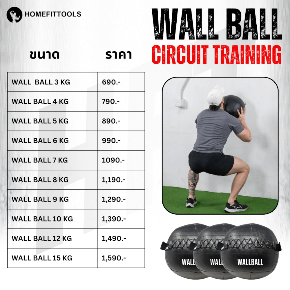 ลูกบอลน้ำหนัก WALL BALL HOMEFITTOOLS 5 KG
