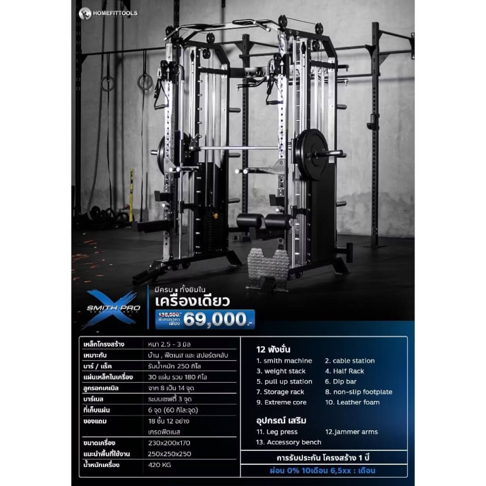 สมิทแมชชีน HOMEFITTOOLS รุ่น PRO-X SET 50L