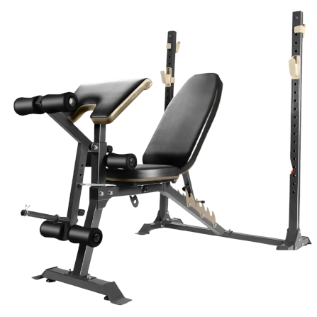 ม้านั่งออกกำลังกาย HOMEFITTOOLS รุ่น MB5 ม้านั่งเล่นเวท พร้อมที่วางบาร์เบล_0