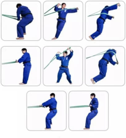ยางดึงแรงต้าน HOMEFITTOOLS ทรงแบน JUDO BJJ 5 เมตร_4