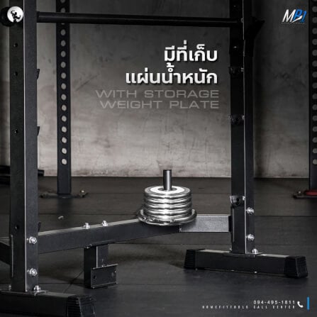 ม้านั่งยกน้ำหนัก HOMEFITTOOLS พร้อมแร็ควางบาร์เบล HFT รุ่น MB1_6