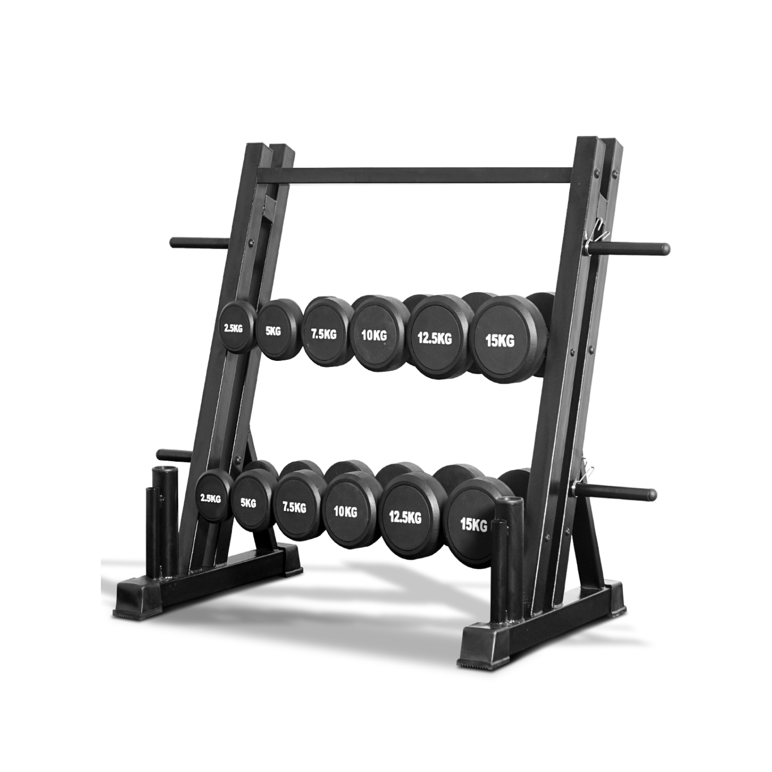 เซ็ตดัมเบล Homefittools แบบ 6 คู่ + แร็ควาง 3 ชั้น Rubber Fix Dumbbell Rack R603_0