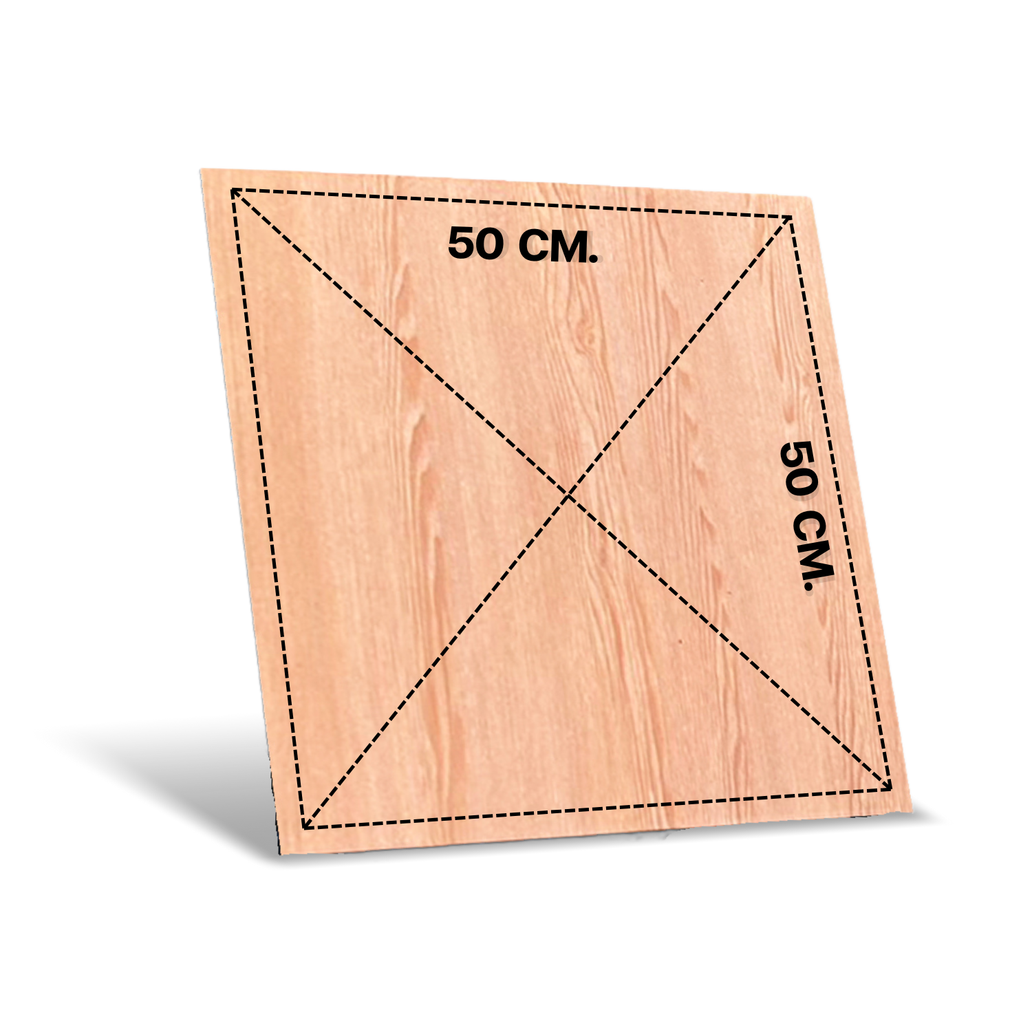 แผ่นยางปูพื้นลายไม้ HOMEFITTOOLS รุ่น W4 สีน้ำตาลอ่อน ขนาด 50×50ซม._0