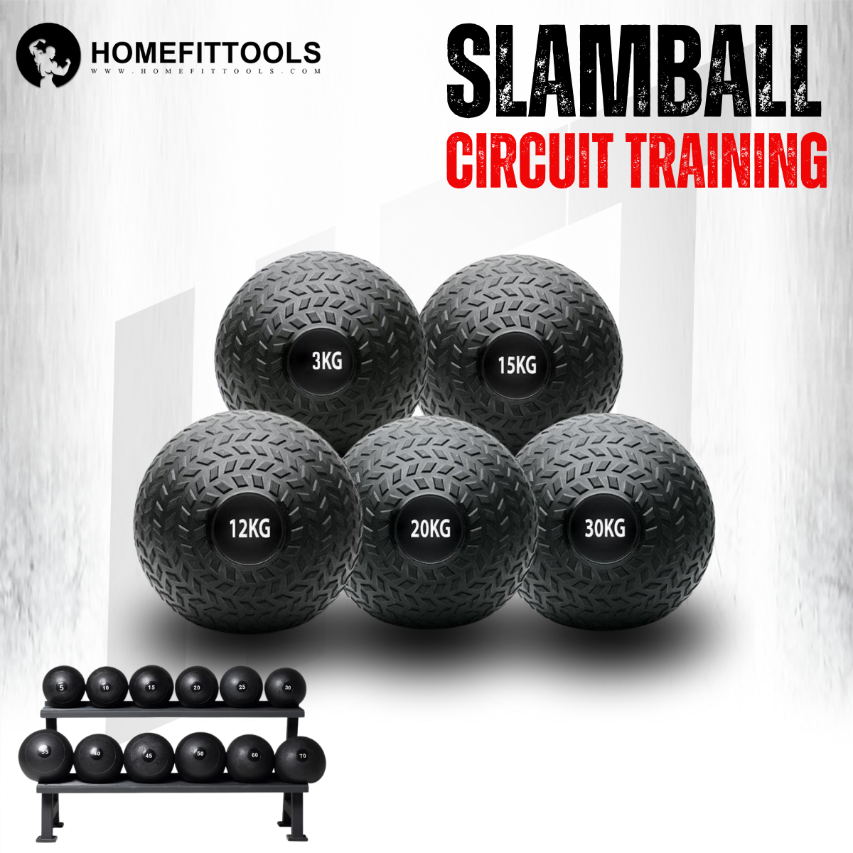 ลูกบอลทุ่มน้ำหนัก (แบบปุ่ม) HOMEFITTOOLS SLAM BALL 15 KG_3