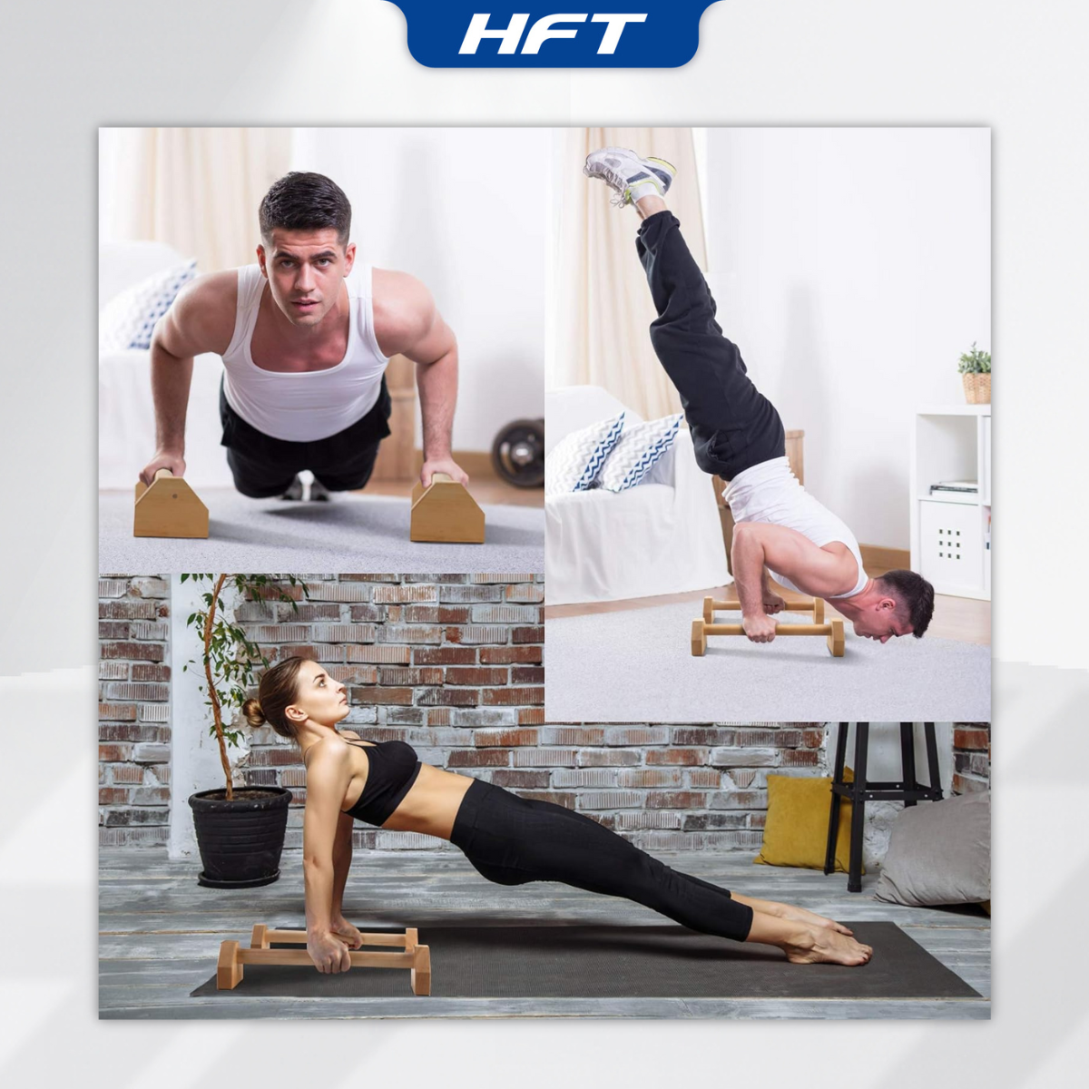 บาร์วิดพื้นไม้ HOMEFITTOOLS 50 ซม. ไม้บีช_4