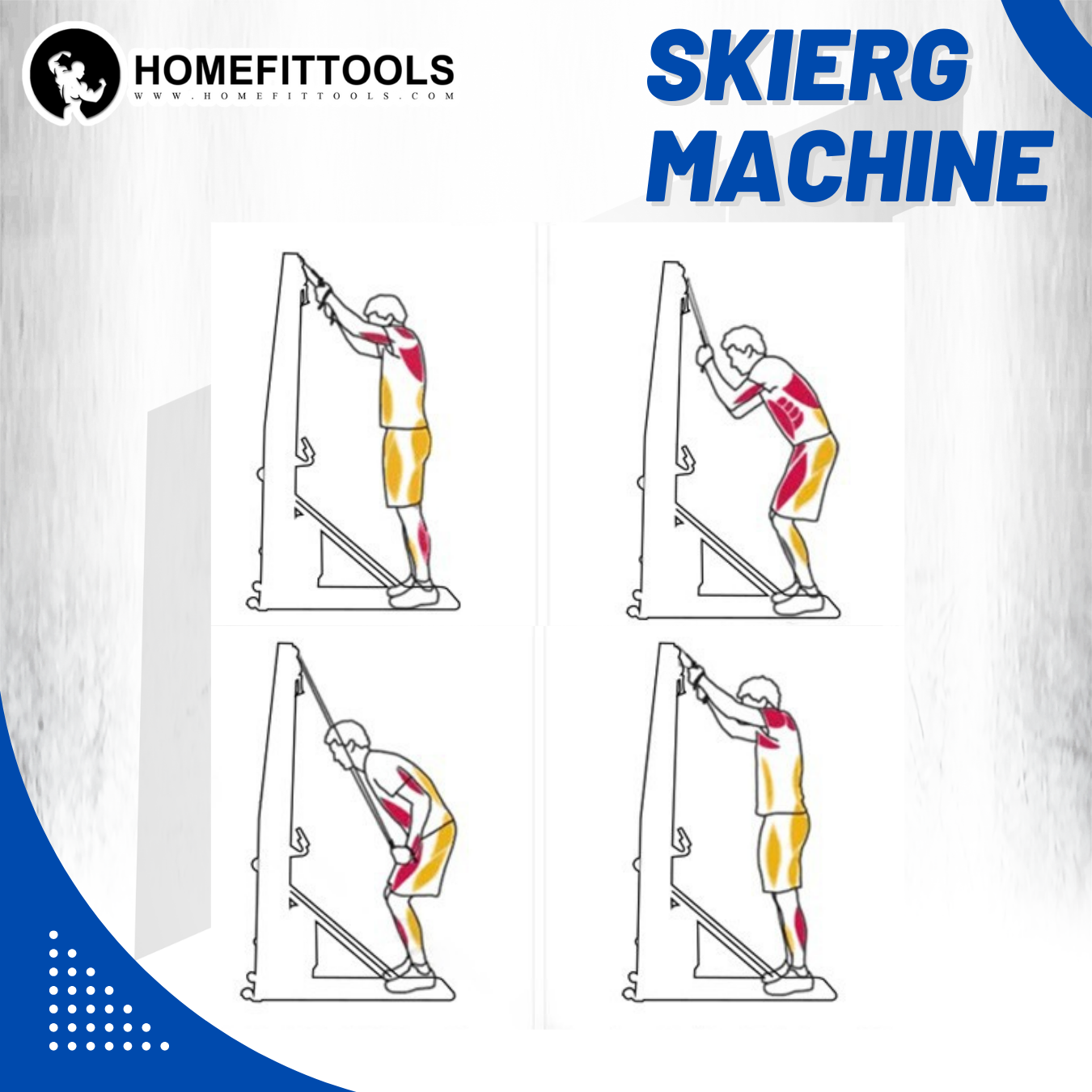 เครื่องเล่นสกีในร่ม Homefittools Ski Trainer_6