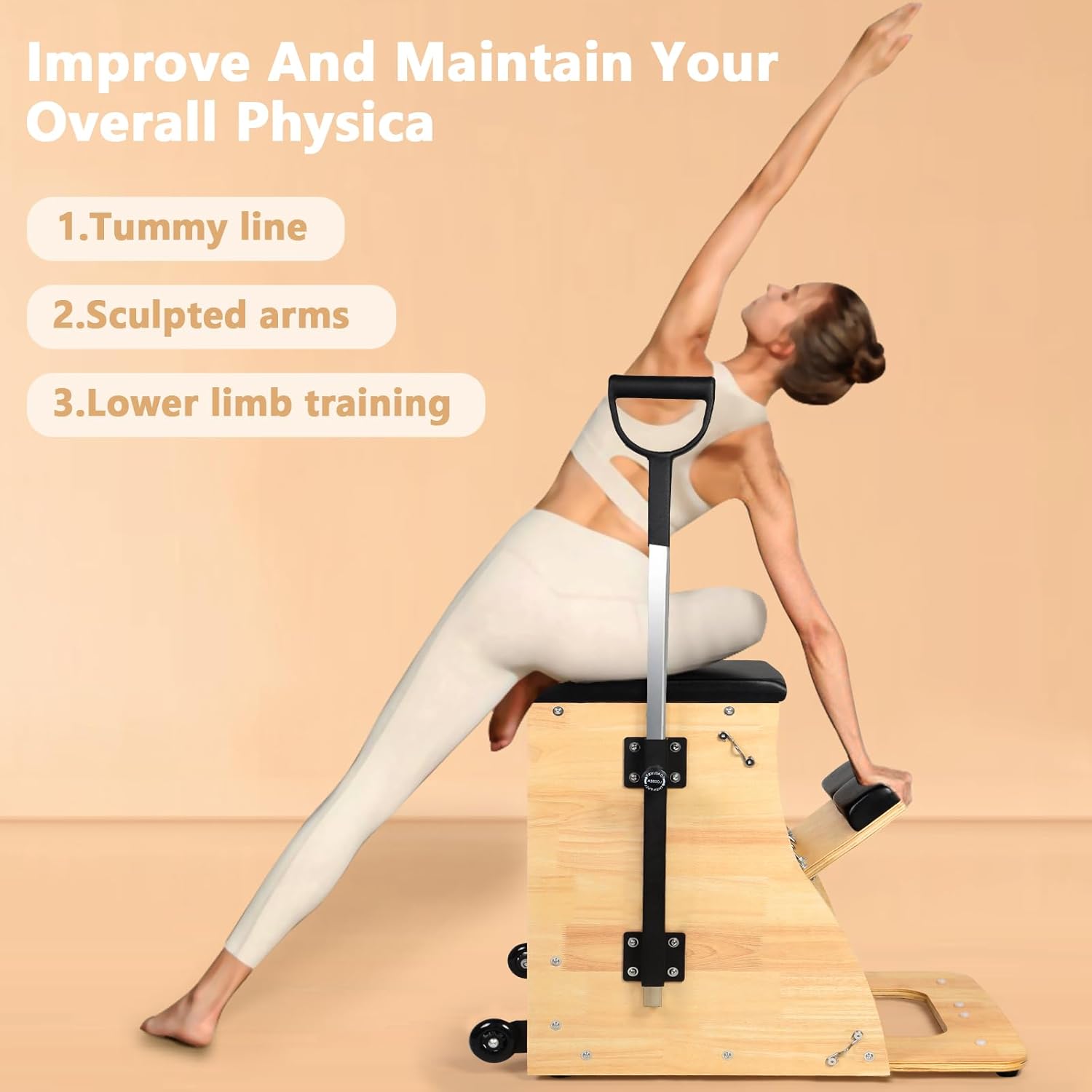 เครื่องพิลาทิส เก้าอี้วุนดา HOMEFITTOOLS ไม้โอ๊ค_6