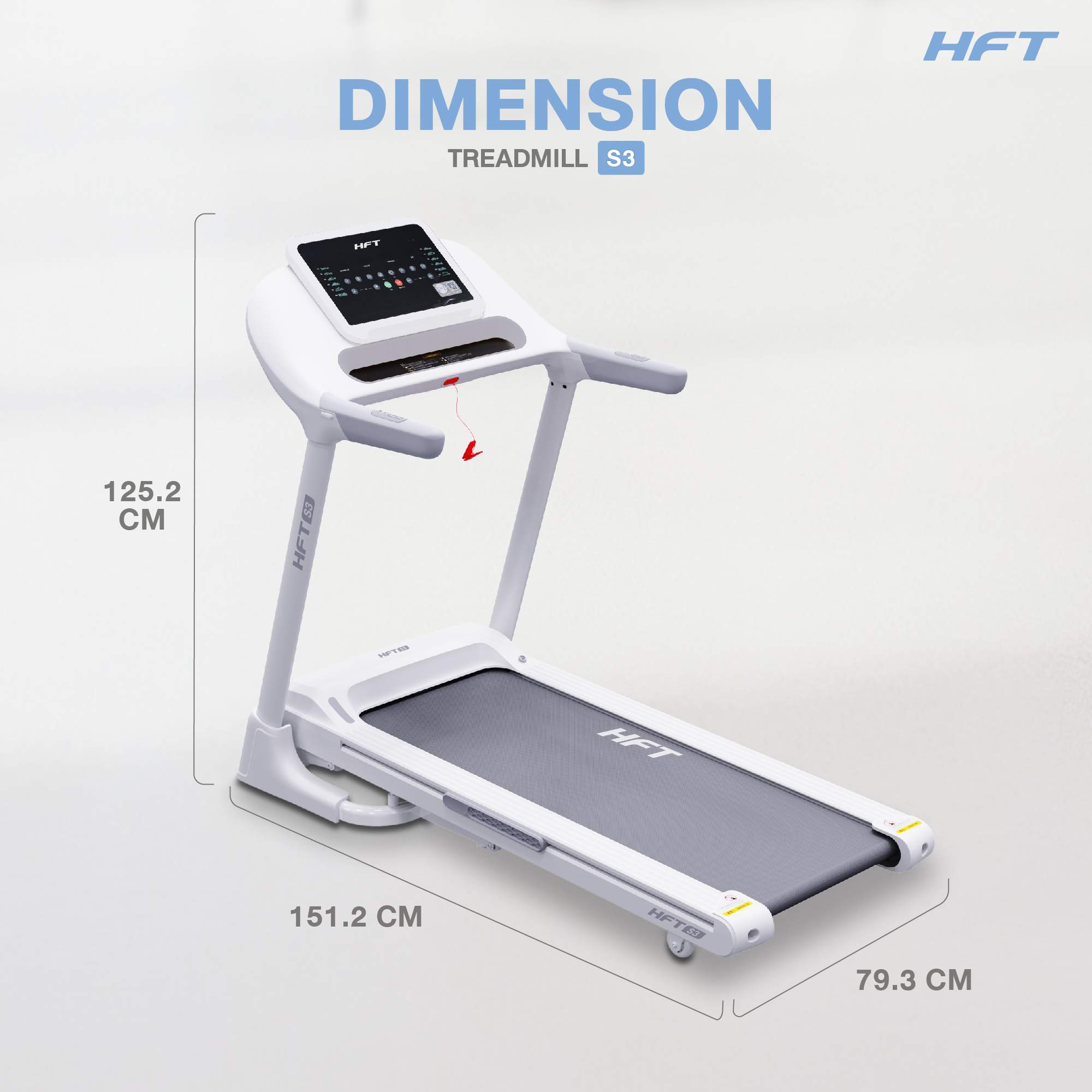 ลู่วิ่งไฟฟ้า HOMEFITTOOLS DC รุ่น S3 มอเตอร์ DC 2.5 HP_8