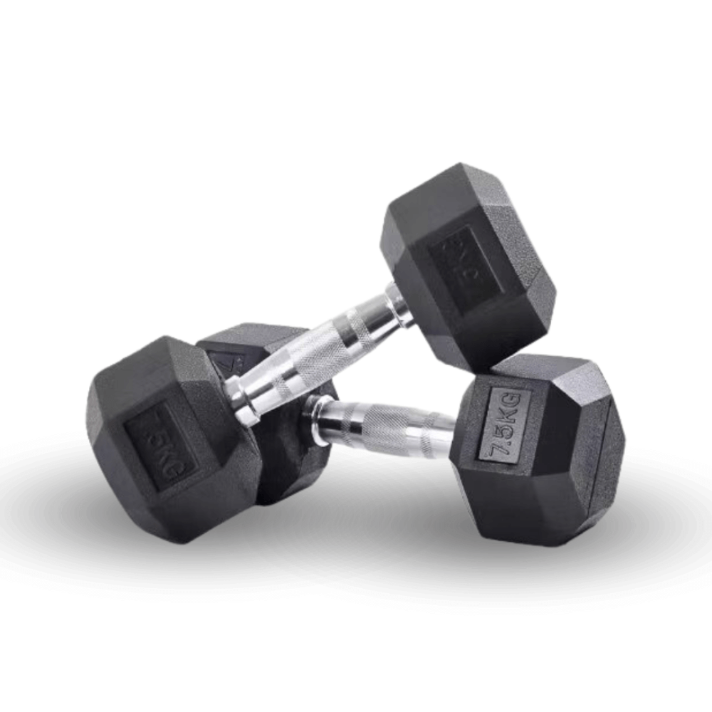 ดัมเบลยางออกกำลังกาย Homefittools แบบเหลี่ยม 5 kg 