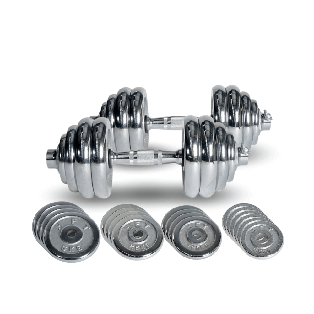 ดัมเบลโครเมี่ยม ปรับน้ำหนัก Homefittools 50 kg สีเงิน_0