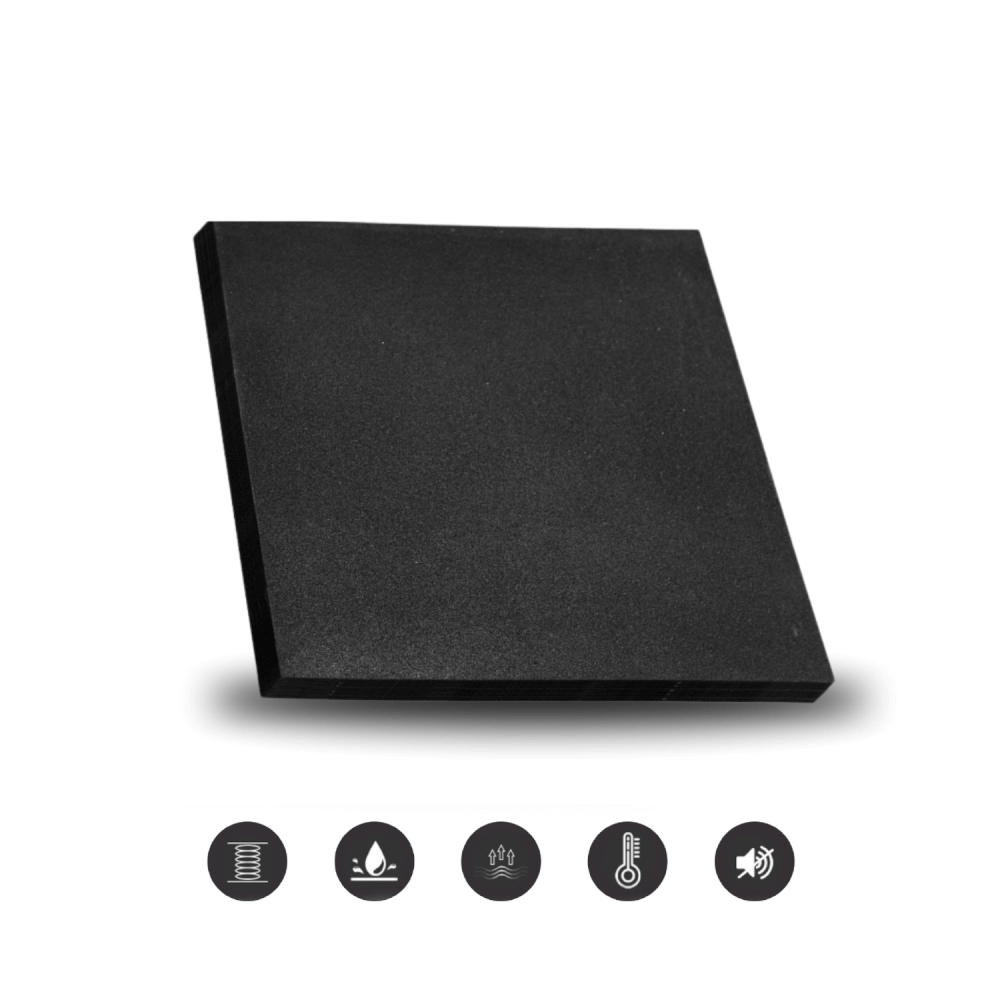 แผ่นยางปูพื้นฟิตเนส 50*50cm หนา 2cm Homefittools รุ่น C5