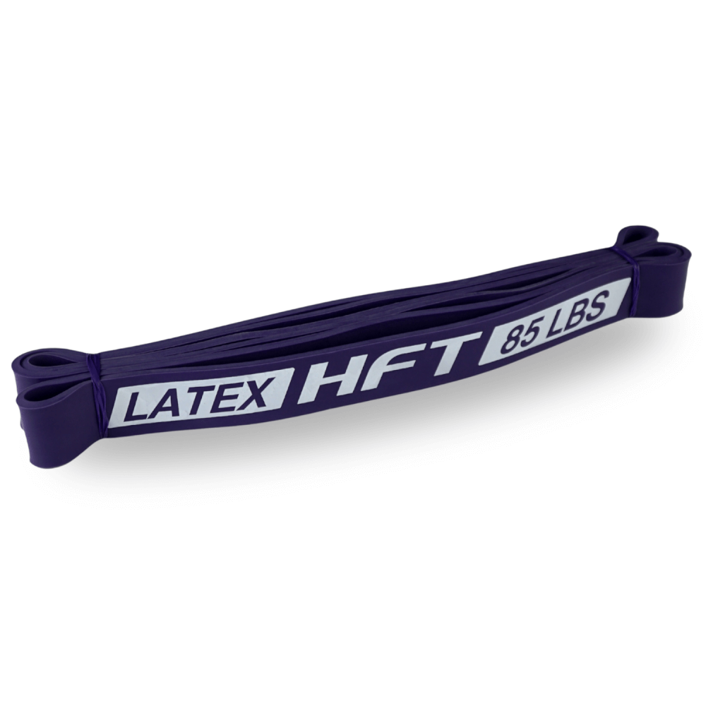 ยางยืดออกกำลังกาย Homefittools 35-85 ปอนด์ สีม่วง Latex