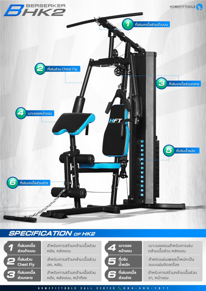 โฮมยิม Homefittools รุ่น HK2 Multi Function