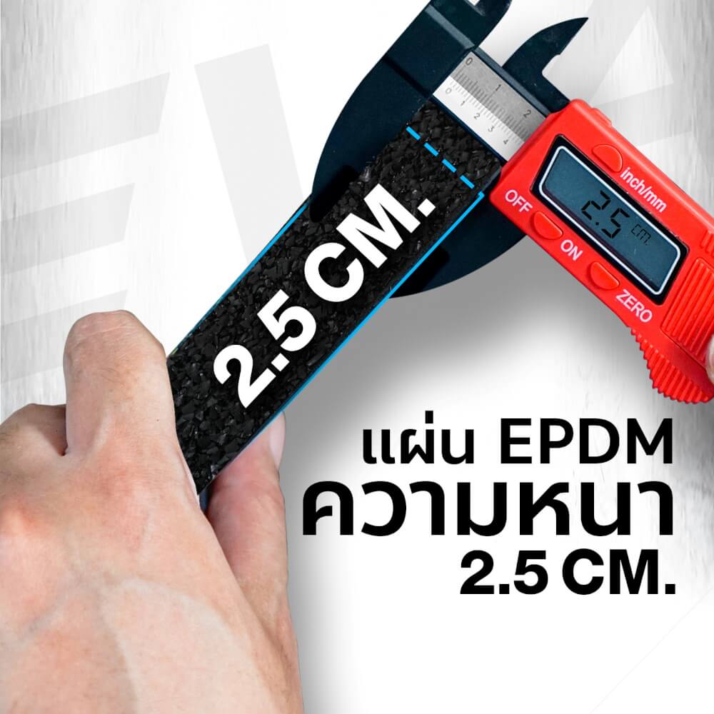แผ่นยางปูพื้นฟิตเนส 1x1ม. หนา 25mm Homefitools รุ่น P1 (1 แผ่น)
