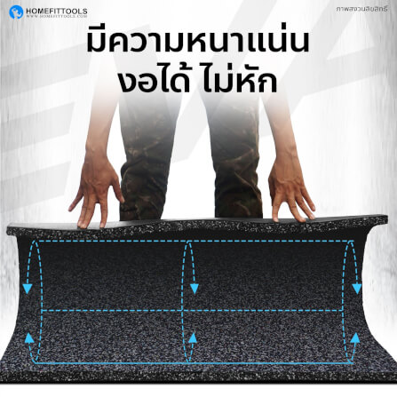 แผ่นยางปูพื้นฟิตเนส 1x1ม. หนา 25mm Homefitools รุ่น P1 (1 แผ่น)_6