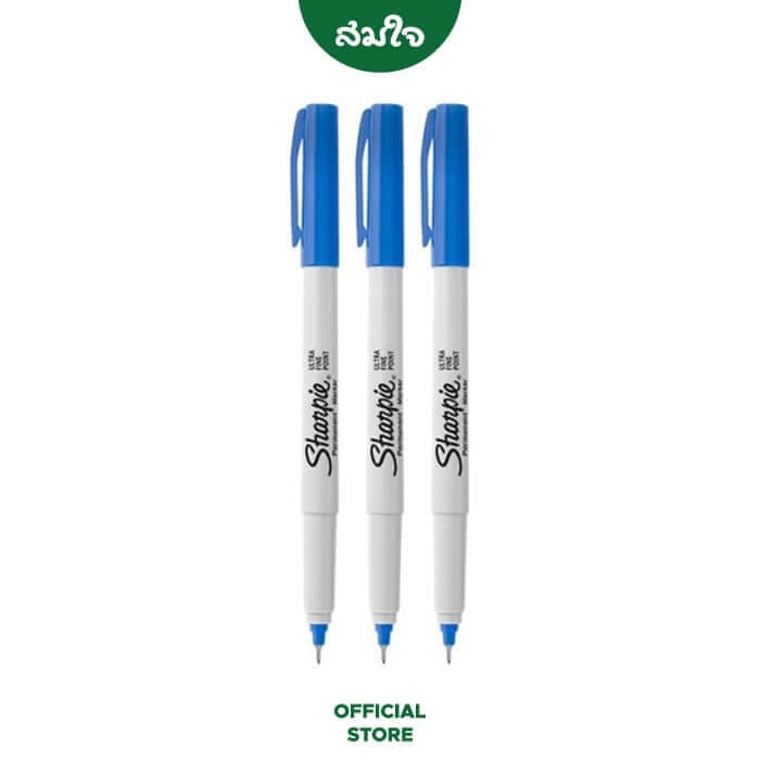 ปากกามาร์คเกอร์ SHARPIE ULTRA FINE 0.5มม. สีน้ำเงิน จำนวน 3 ด้าม_1