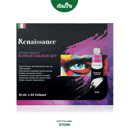 ชุดอะคริลิค RENAISSANCE บรรจุหลอดละ 12 ML จำนวน 24 สี_1