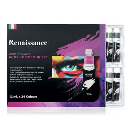 ชุดอะคริลิค RENAISSANCE บรรจุหลอดละ 12 ML จำนวน 24 สี_0