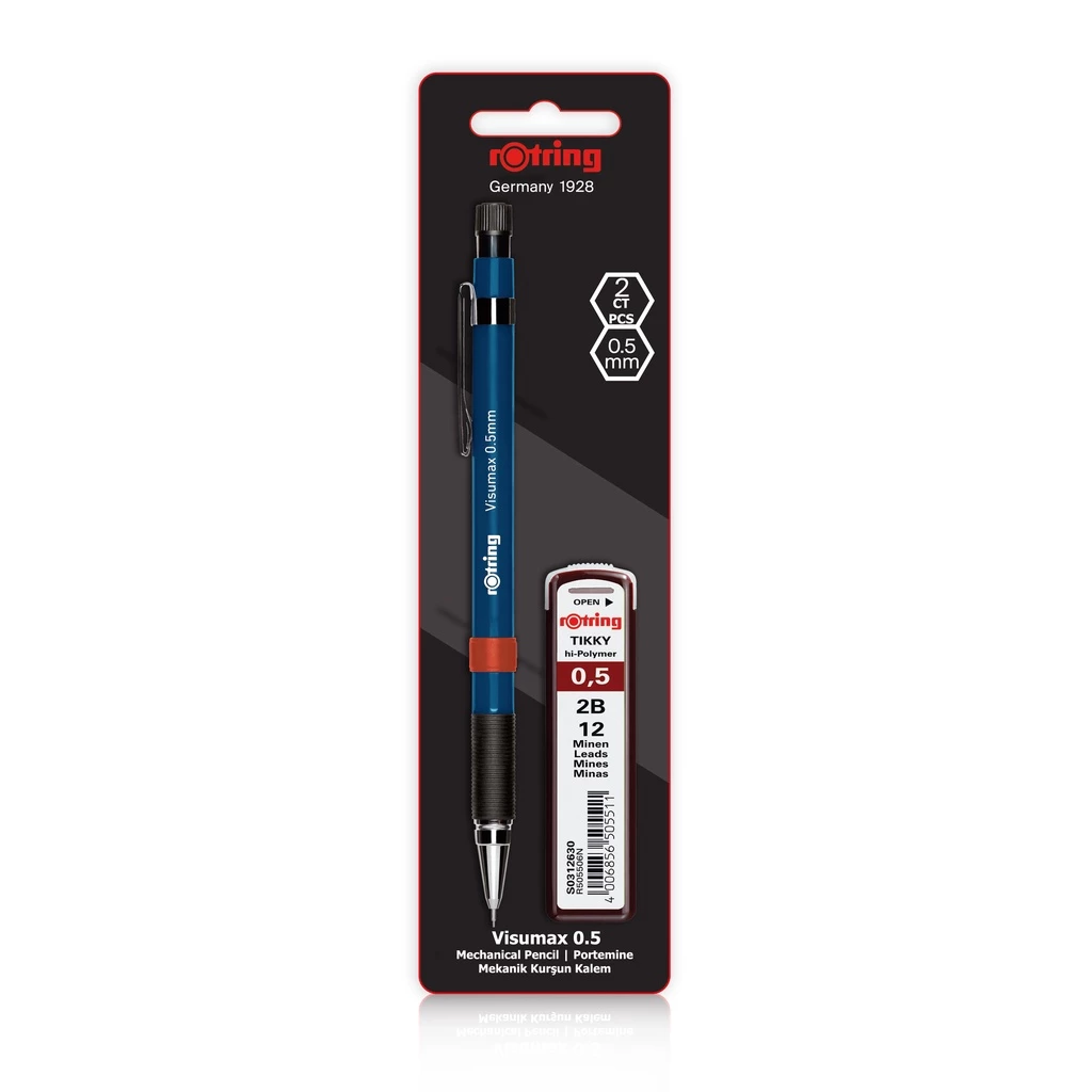 ดินสอกด Rotring Visumax ขนาด 0.5 มม. สีน้ำเงิน + ไส้ดินสอกด 2B_0