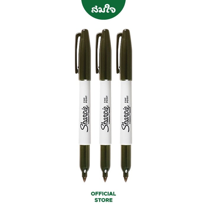 ปากกามาร์คเกอร์ SHARPIE FINE ขนาดหัว F 1.0มม. สีดำ จำนวน 3 ด้าม_0