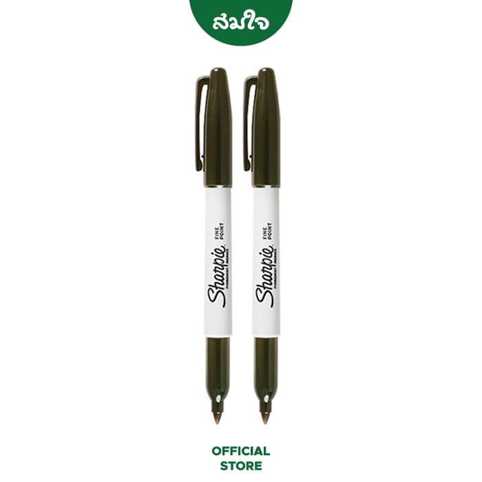 ปากกามาร์คเกอร์ SHARPIE FINE ขนาดหัว F 1.0มม. สีดำ จำนวน 2 ด้าม_0