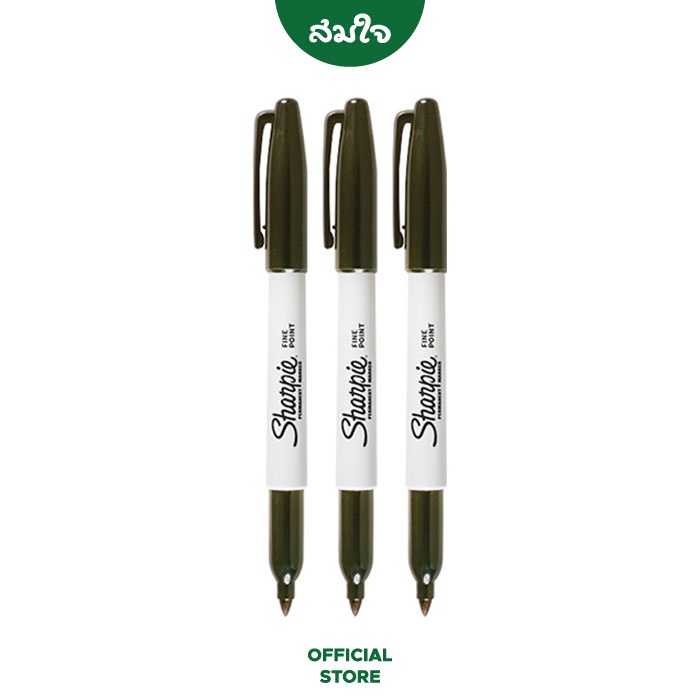 ปากกามาร์คเกอร์ SHARPIE FINE ขนาดหัว F 1.0มม. สีดำ จำนวน 3 ด้าม_1