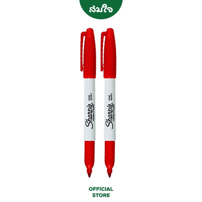 ปากกามาร์คเกอร์ SHARPIE FINE ขนาดหัว F 1.0มม. สีแดง จำนวน 2 ด้าม_1