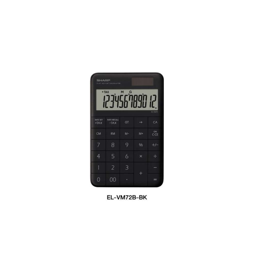 เครื่องคิดเลข SHARP รุ่น EL-VM72B-BK สีดำ_0