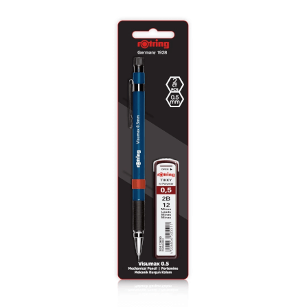 ดินสอกด Rotring Visumax ขนาด 0.5 มม. สีน้ำเงิน + ไส้ดินสอกด 2B_1