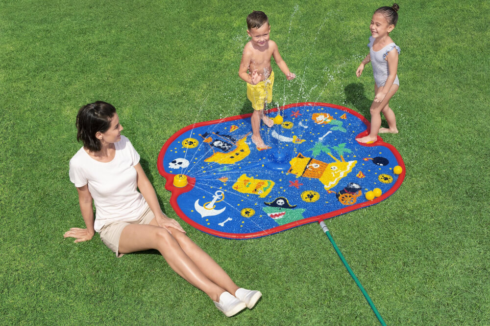 ลานน้ำพุสำหรับเด็ก BESTWAY 52725 ขนาด 1.70M X 1.40M PIRATE PARADISE SPLASH PAD