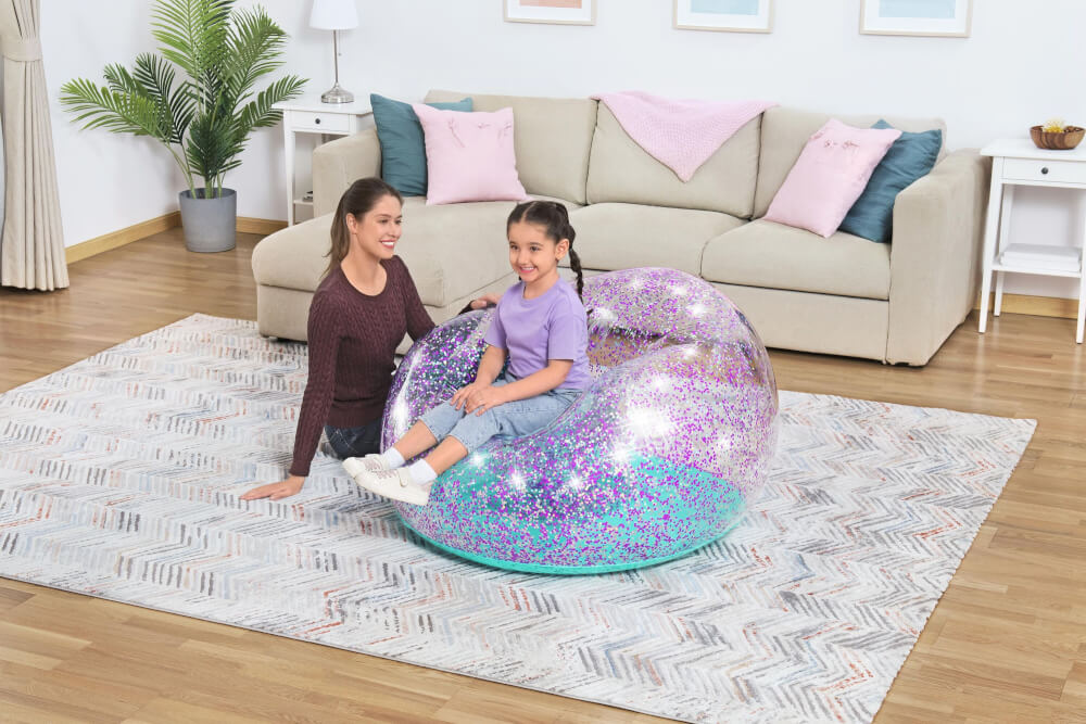 โซฟาเป่าลม  BESTWAY 75115 GLITTER DREAM ขนาด 114 X 112 X 66 ซม.