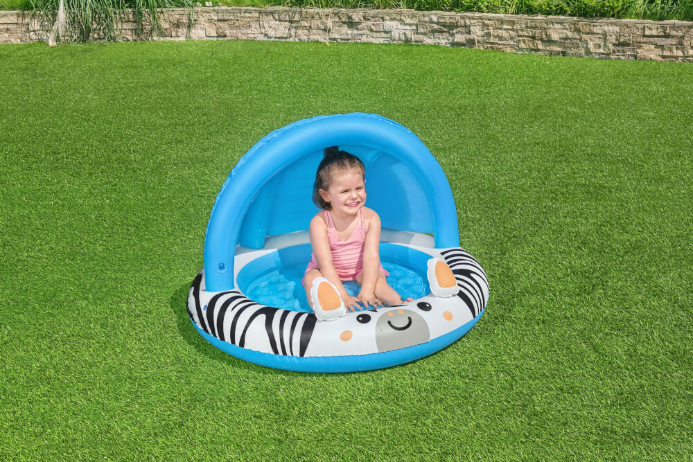 สระน้ำ BESTWAY 52559 ขนาด 97 X 66 CM SAFARI SUN SHADED KIDDIE POOL