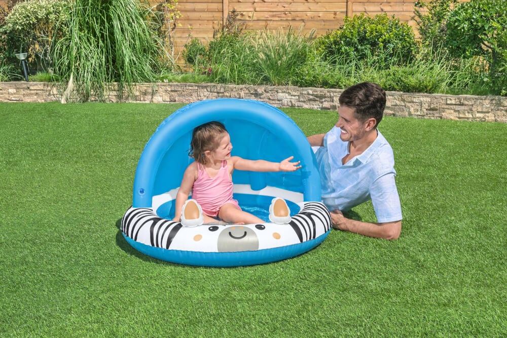 สระน้ำ BESTWAY 52559 ขนาด 97 X 66 CM SAFARI SUN SHADED KIDDIE POOL