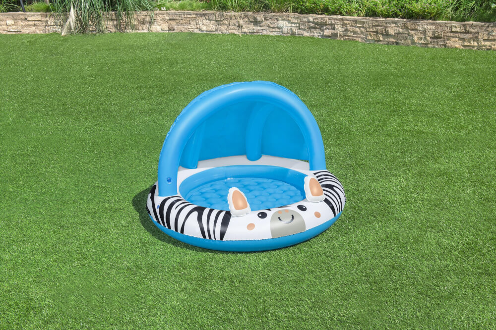 สระน้ำ BESTWAY 52559 ขนาด 97 X 66 CM SAFARI SUN SHADED KIDDIE POOL