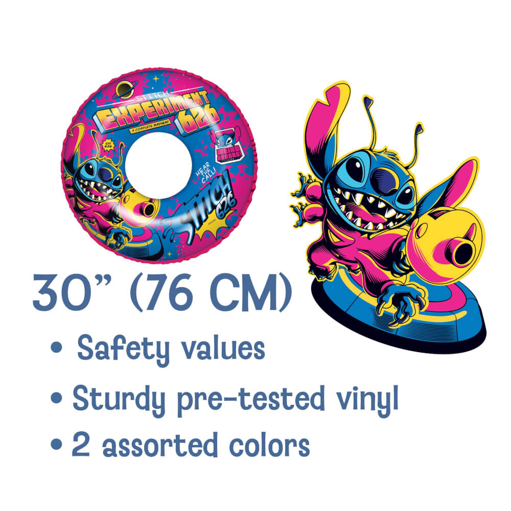 ห่วงยาง ขนาด 30 นิ้ว ลาย STITCH สีน้ำเงิน