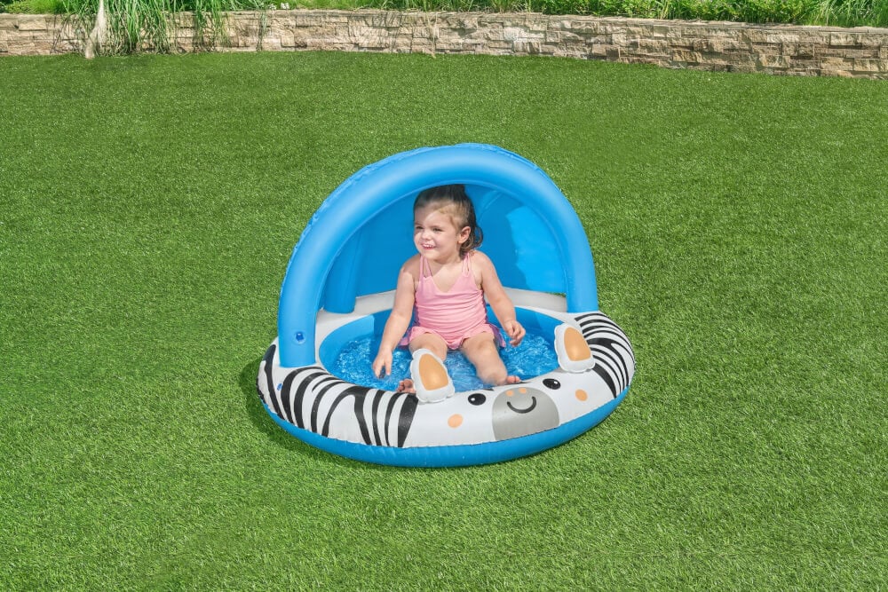 สระน้ำ BESTWAY 52559 ขนาด 97 X 66 CM SAFARI SUN SHADED KIDDIE POOL