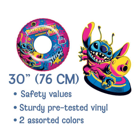 ห่วงยาง ขนาด 30 นิ้ว ลาย STITCH สีน้ำเงิน_5