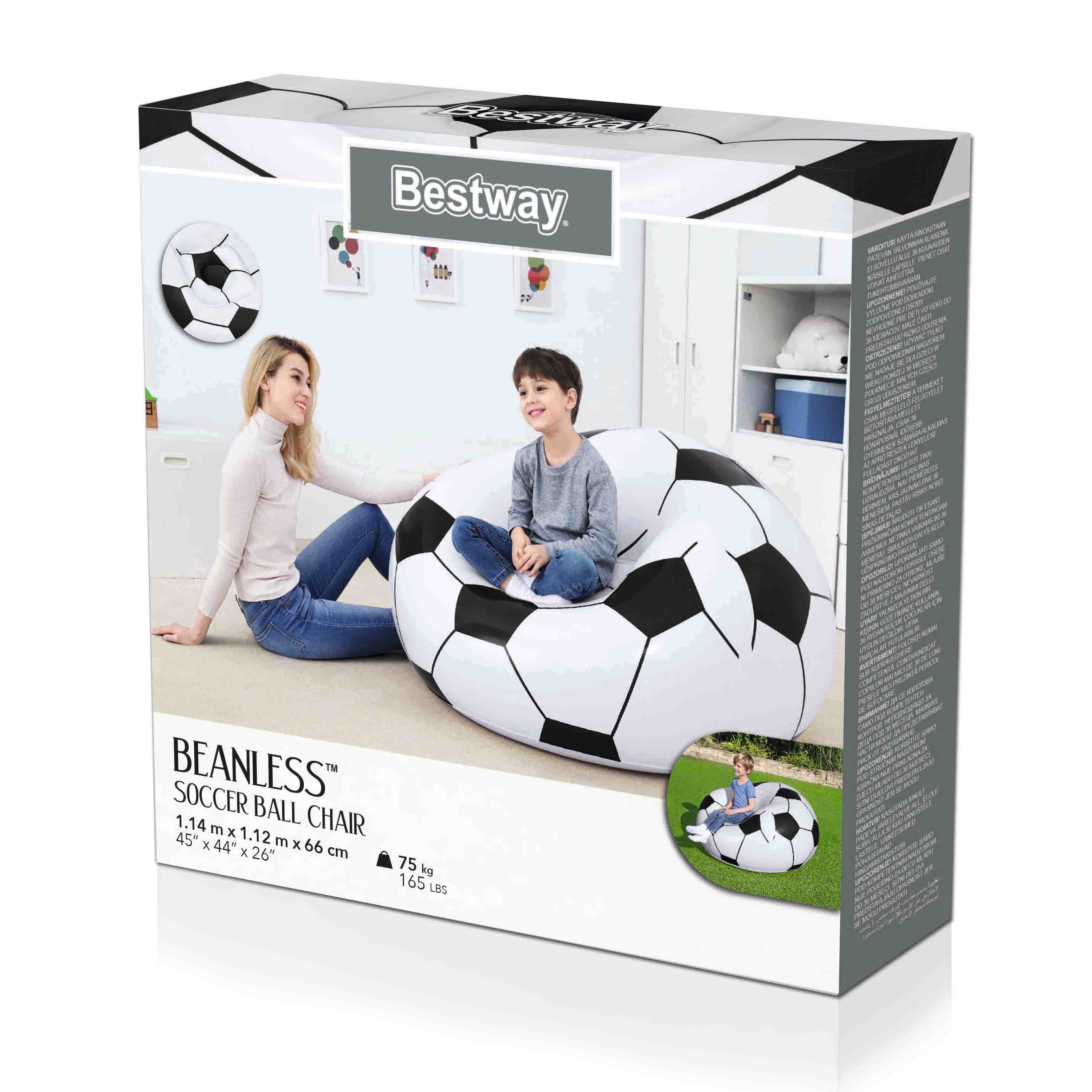 โซฟาเป่าลม  Bestway 75010 Beanless Soccer Ball ขนาด 114 x 112 x 66 ซม. _7