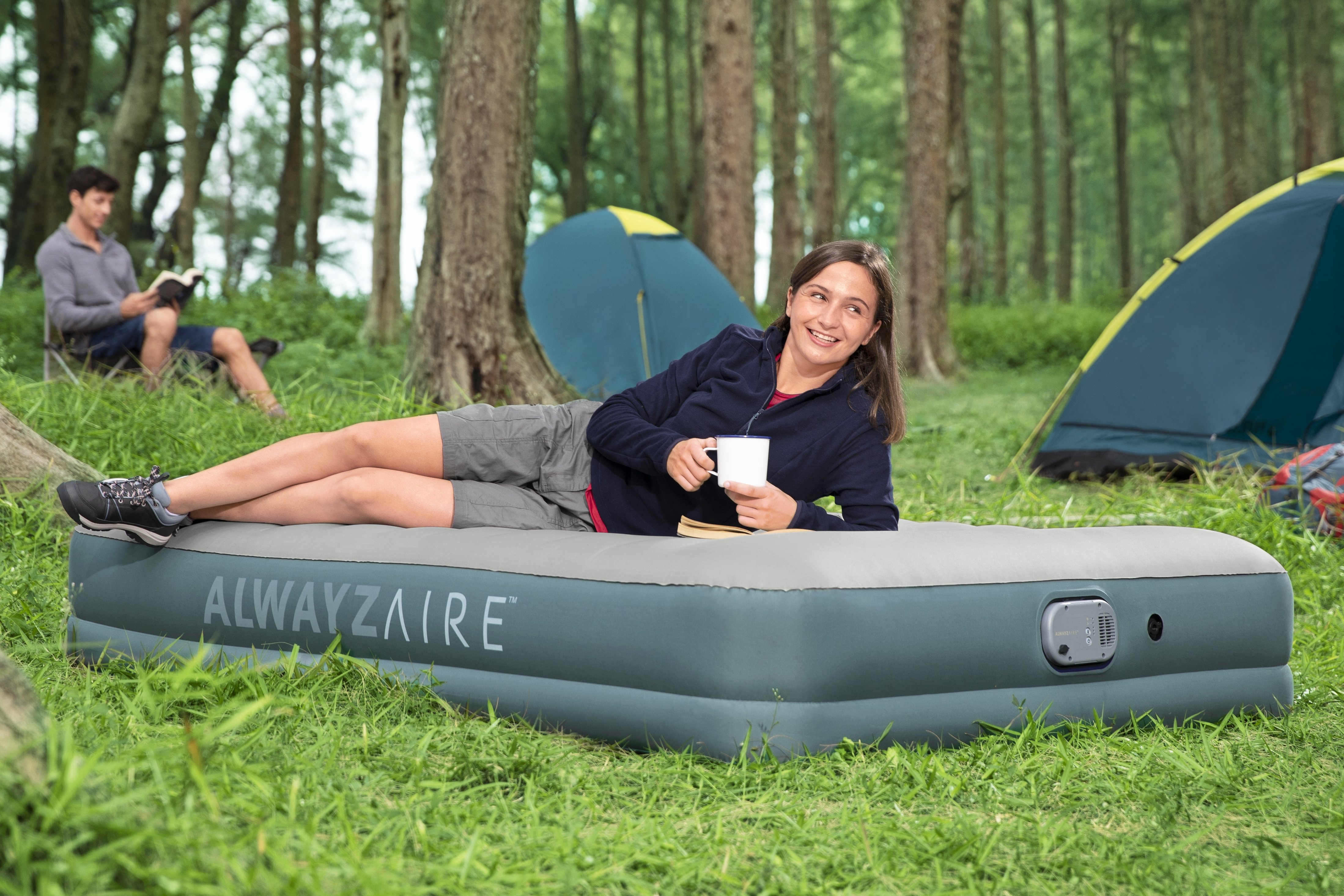 ที่นอนเป่าลม Bestway AlwayzAire Fortech Air Mattress Queen แบบชาร์จ_9