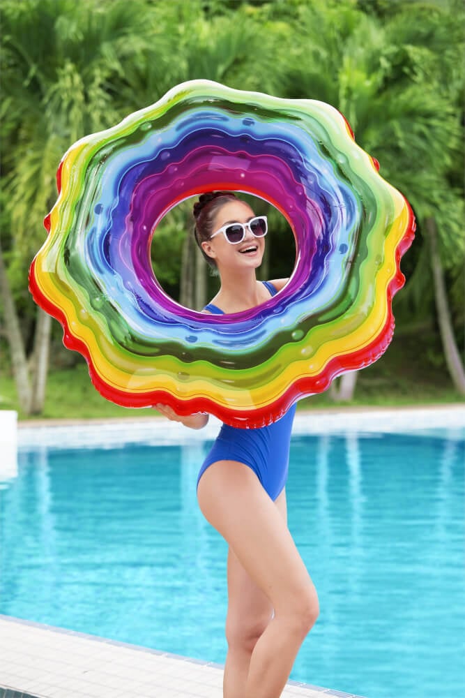 ห่วงยาง 45" BESTWAY Rainbow Ribbon tube
