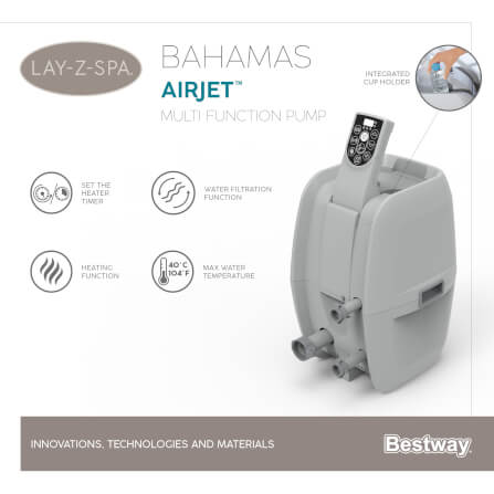 สปาเป่าลม Lay-Z-Spa® Bestway Bahamas AirJet ขนาด 1.80m x 1.80m x 66cm_3