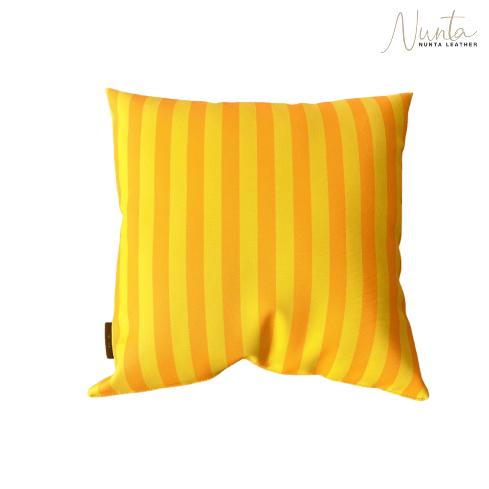 หมอนพิง Nunta Leather รุ่น Sunkissed Size: 15x15 นิ้ว สีเหลืองเข้ม-เหลืองอ่อน