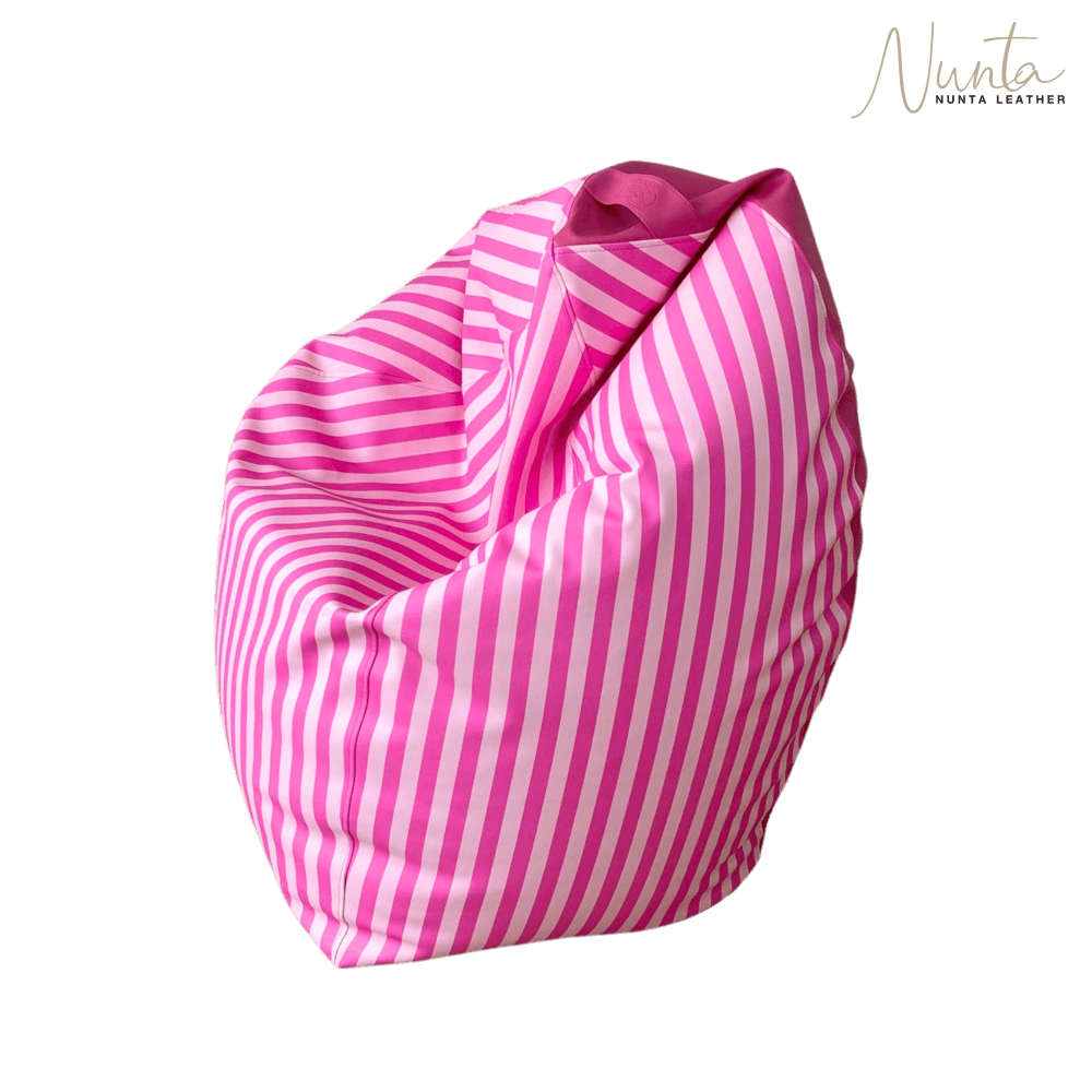 บีนแบค ทรงหยดน้ำ Nunta Leather รุ่น Sunkissed Size: XL 110x110cm สีชมพูอ่อน-ชมพูเข้ม