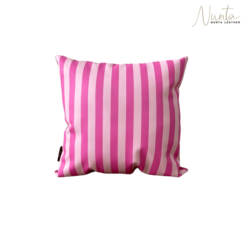 หมอนพิง Nunta Leather รุ่น Sunkissed Size: 15x15 นิ้ว สีชมพูอ่อน-ชมพูเข้ม