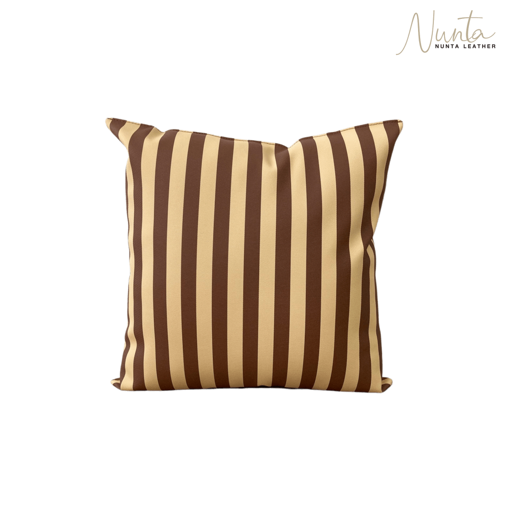 หมอนพิง Nunta Leather รุ่น Sunkissed Size: 15x15 นิ้ว สีครีม-ตาล