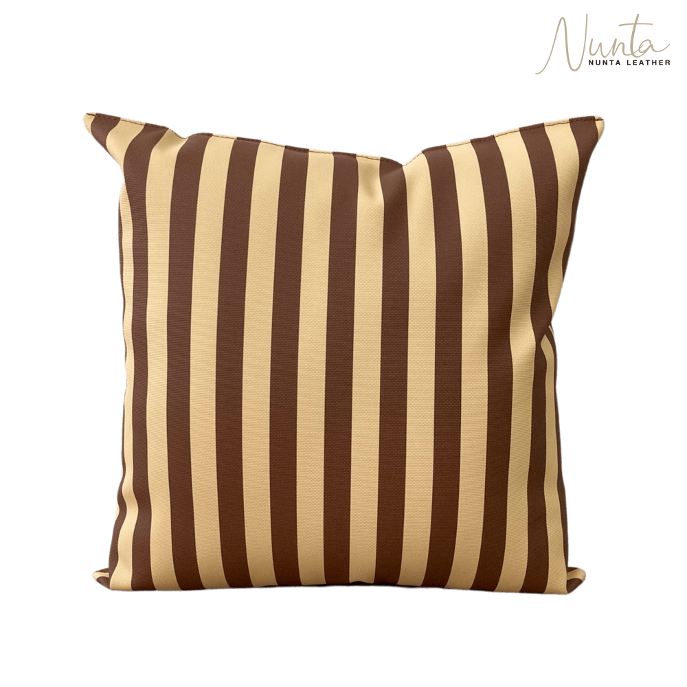 หมอนพิง Nunta Leather รุ่น Sunkissed Size: 20x20 นิ้ว สีครีม-ตาล