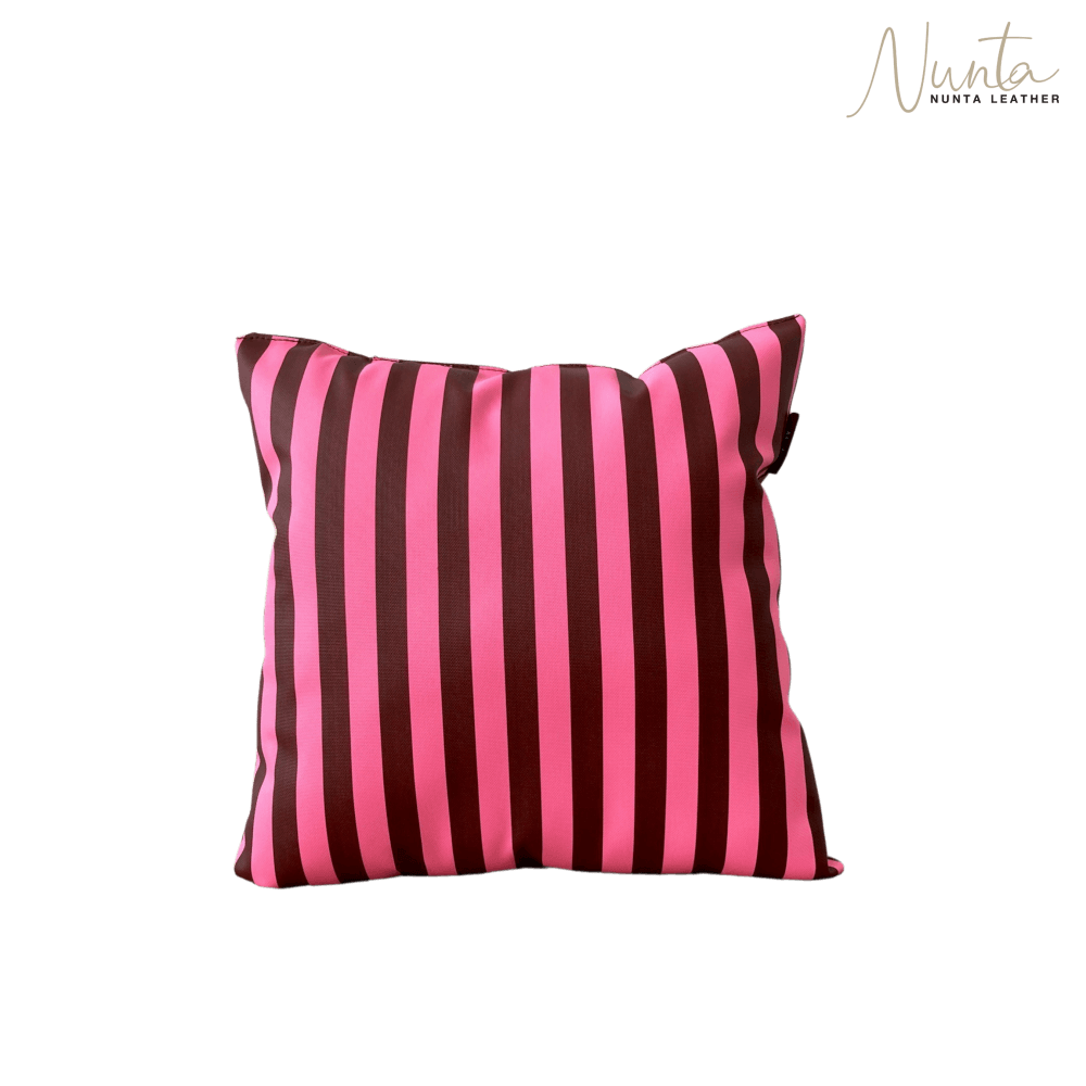 หมอนพิง Nunta Leather รุ่น Sunkissed Size: 15x15 นิ้ว สีชมพู-น้ำตาล